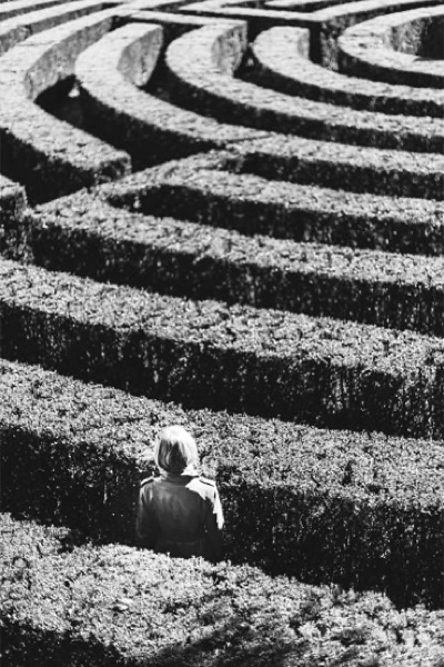 Person in maze